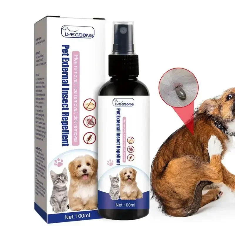 Haustier Insektenspray – 100 ml Pflegespray mit Pflanzenextrakten für Hunde & Katzen