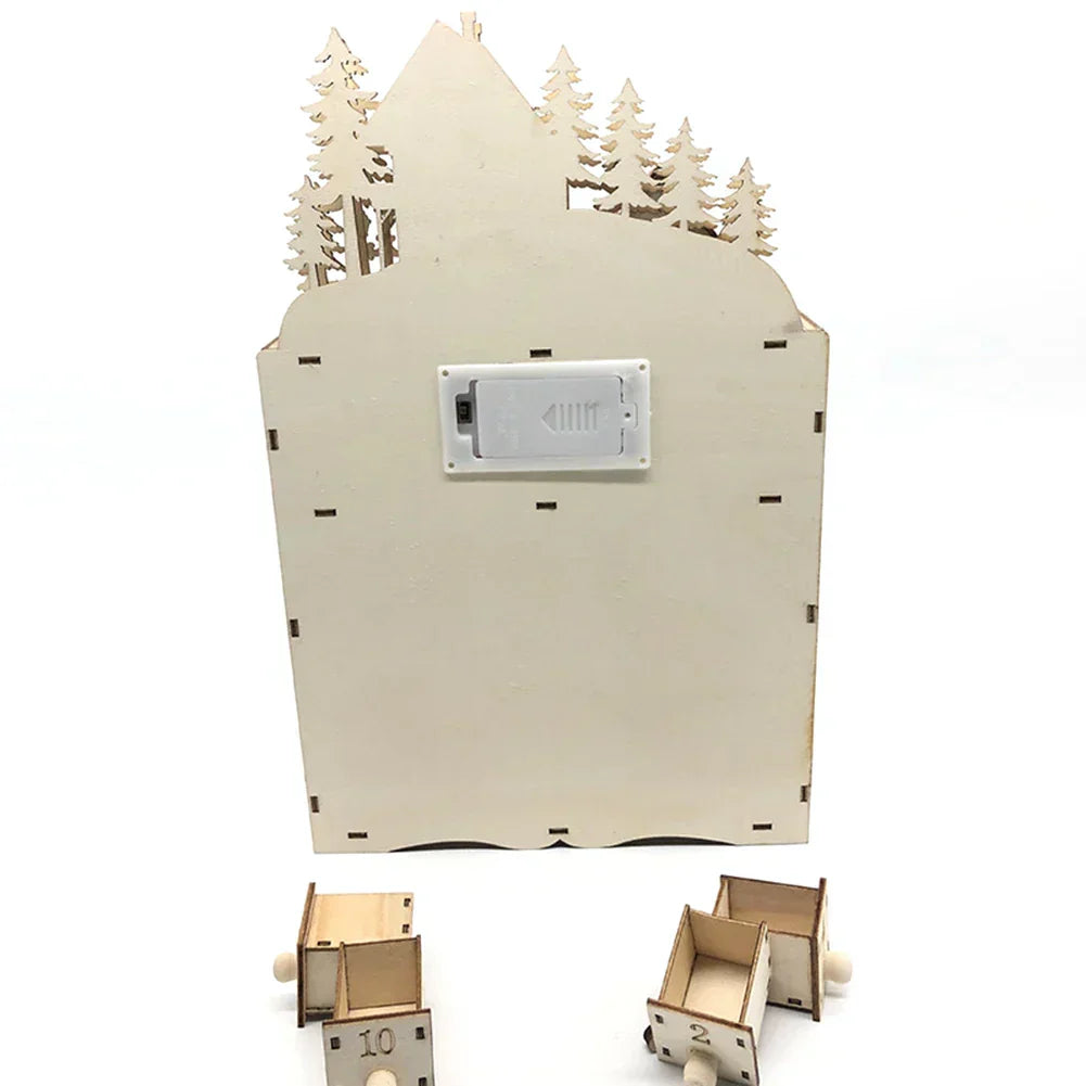 Nordlicht – Træ Jul Adventskalender Rensdyrby – 24 Skuffer