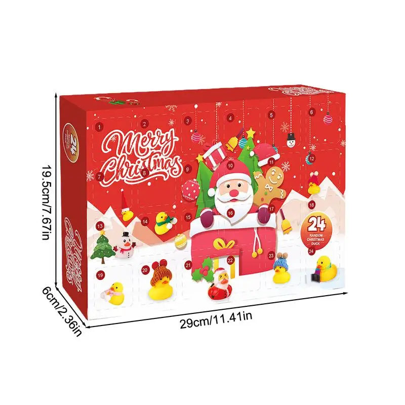 QuackJoy – Adventskalender met badeendjes van rubber met 24 ontwerpen – Kerstmis 2025