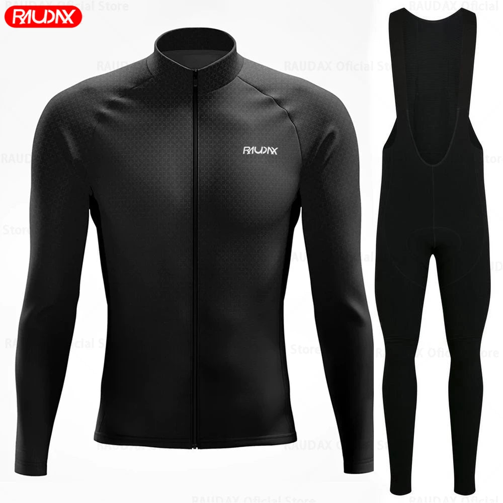Radtrikot Set Herren – Atmungsaktiv, Langarm & Elastisches Fahrraddesign
