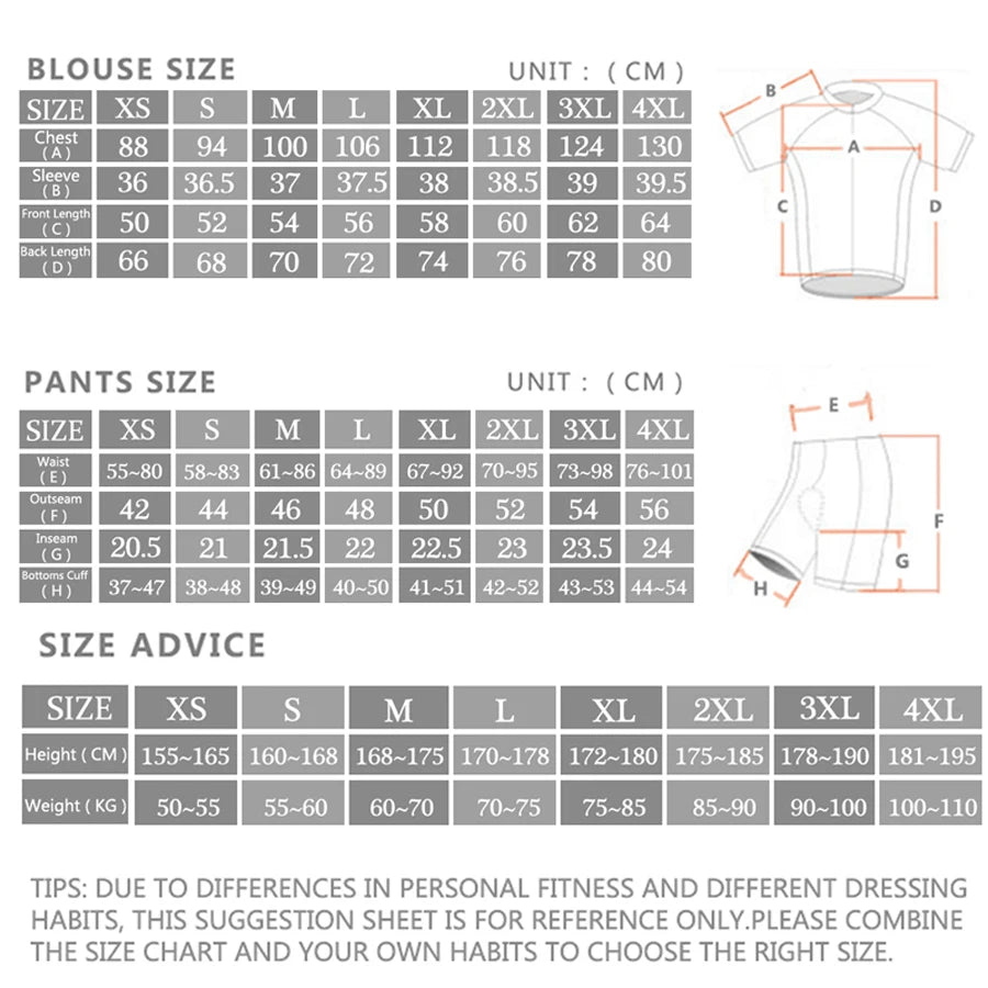 Radtrikot Set Herren – Atmungsaktiv, Schnell Trocknend & Elastische Passform