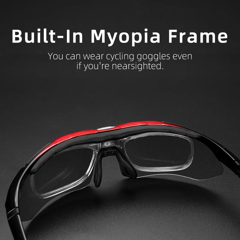 Polarized Fahrradbrille UV400 – Photochrome Sportbrille mit Wechselgläsern für Outdoor & Radfahren