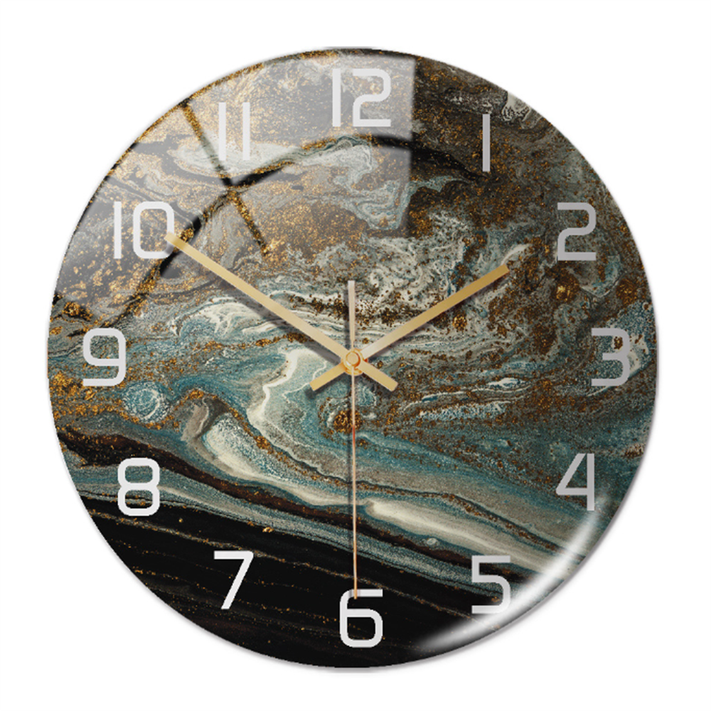 MarbleTime – Wanduhr Marmordesign – Leise Moderne Wohndekoration