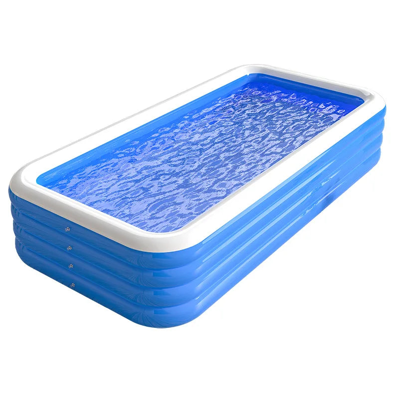 Oppustelig Pool – Stor Rektangulær Familiepool til Have & Terrasse