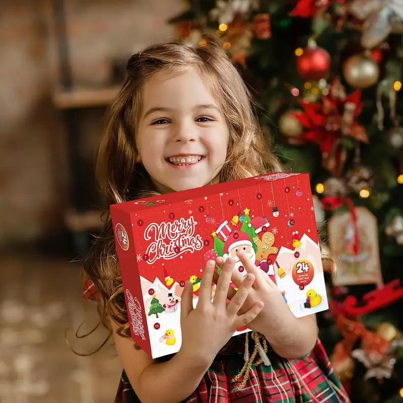 QuackJoy – Adventskalender met badeendjes van rubber met 24 ontwerpen – Kerstmis 2025