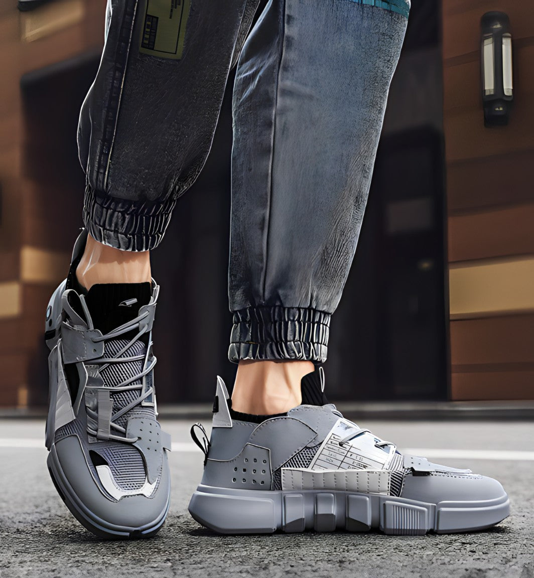 Streetwear-Sneakers – Leichte Turnschuhe in auffälligem Farb-Mix