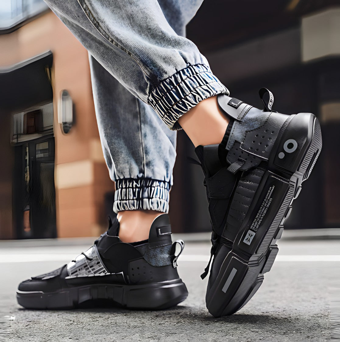 Streetwear-Sneakers – Leichte Turnschuhe in auffälligem Farb-Mix