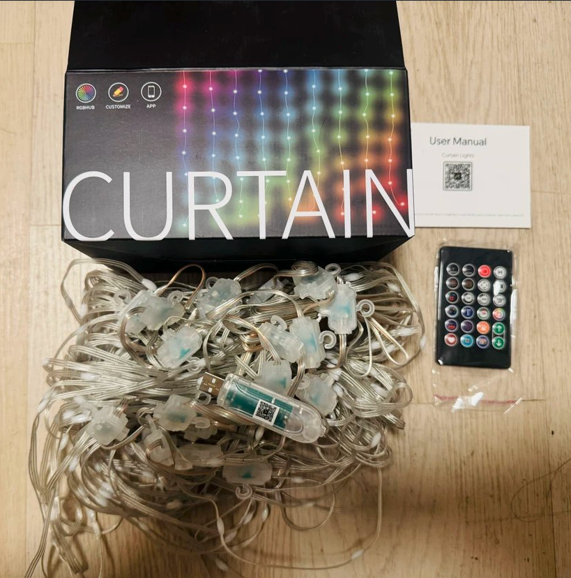 Pixel-lichtgordijn voor raam en muur – 400 leds, bediening via app en USB