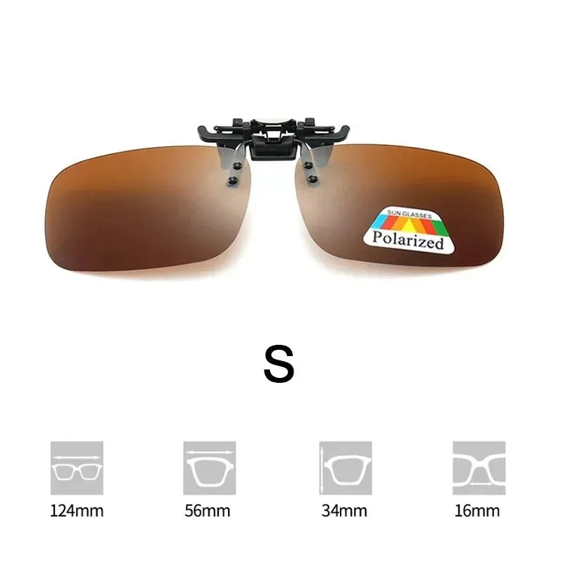 Lunettes de soleil clip-on polarisées – protection UV & protection anti-éblouissement pratique pour porteurs de lunettes