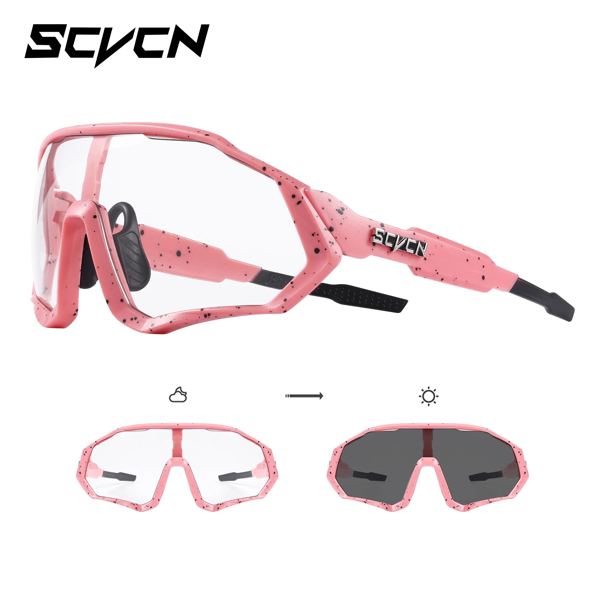 Photochromische Sport Sonnenbrille – UV400 Schutz, Leicht & Flexibles Design