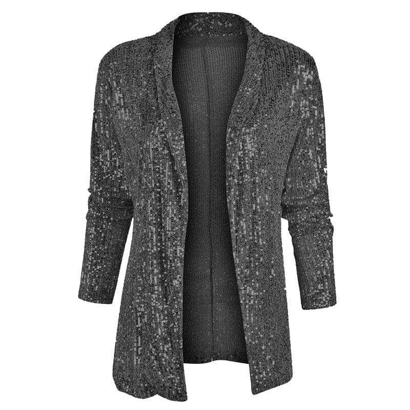 Bolendo Gilet blazer con paillettes scintillanti