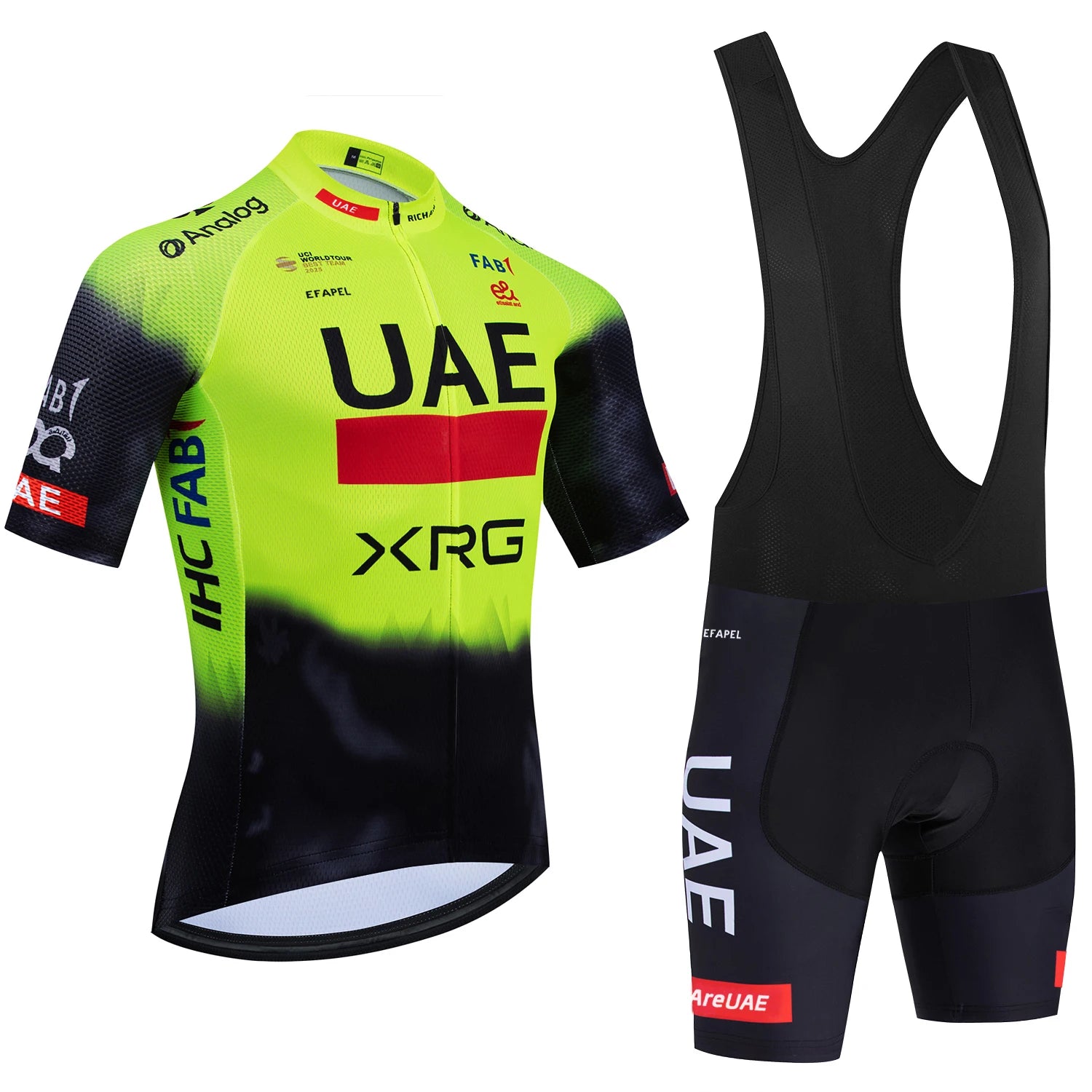 Cycling Jersey Set – Schnell Trocknendes Fahrrad Outfit mit Gepolsterter Shorts & Rückentaschen