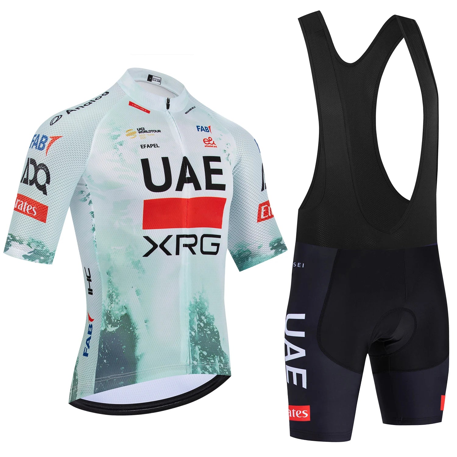 Cycling Jersey Set – Schnell Trocknendes Fahrrad Outfit mit Gepolsterter Shorts & Rückentaschen