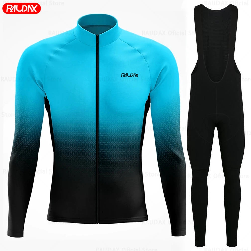 Radtrikot Set Herren – Atmungsaktiv, Langarm & Elastisches Fahrraddesign