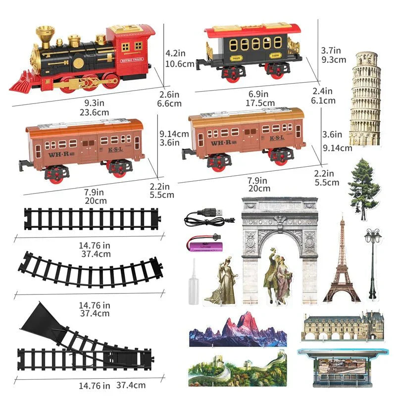 ClassicTrack - Nostalgische Treinset met Realistische Effecten Vestragear