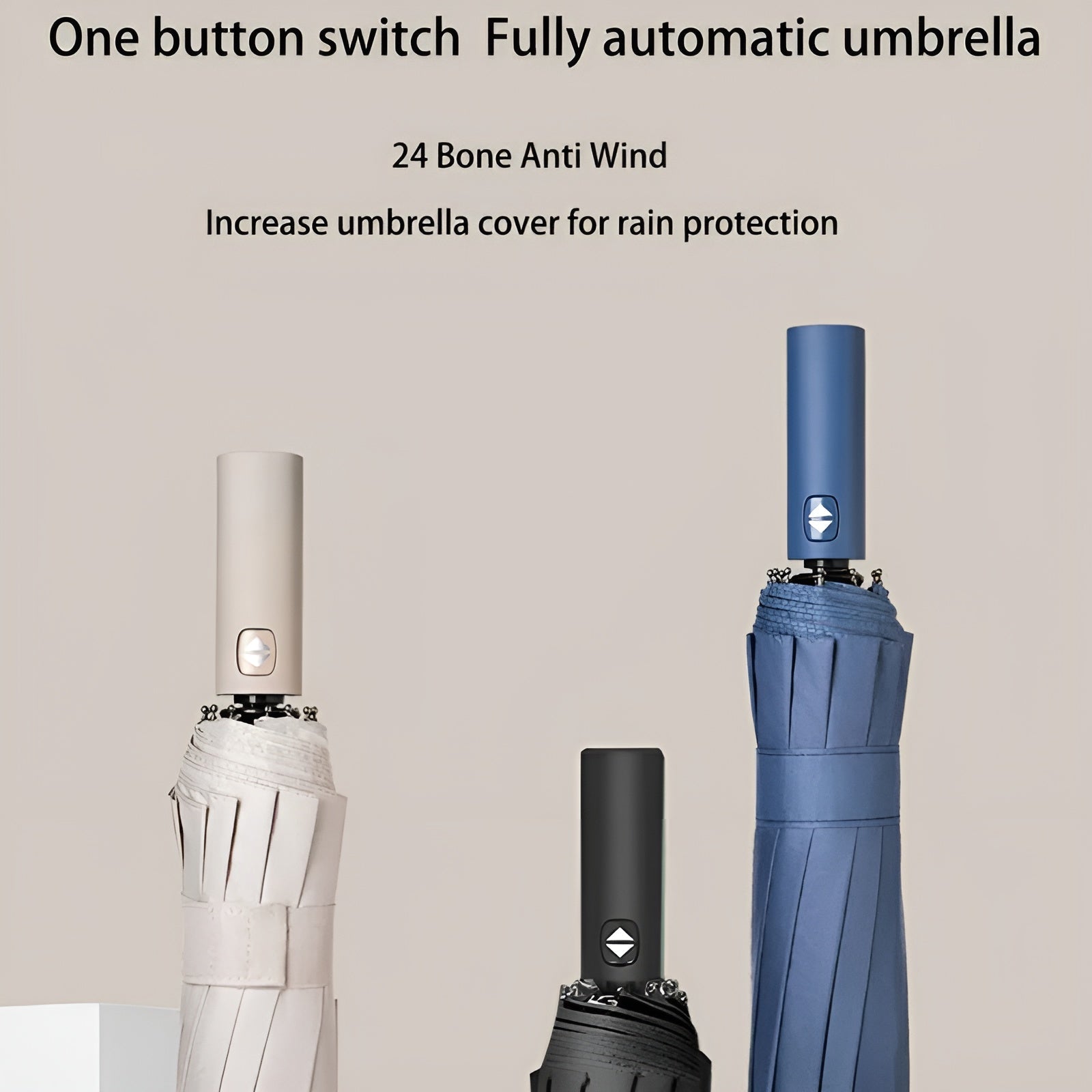Automatik-Regenschirm – UV-Schutz SPF 50+, Kompakt & Windfest
