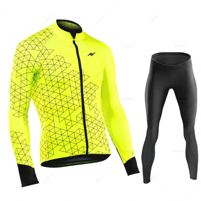 Radtrikot Set Herren – Langarm, Atmungsaktiv & Elastische Passform