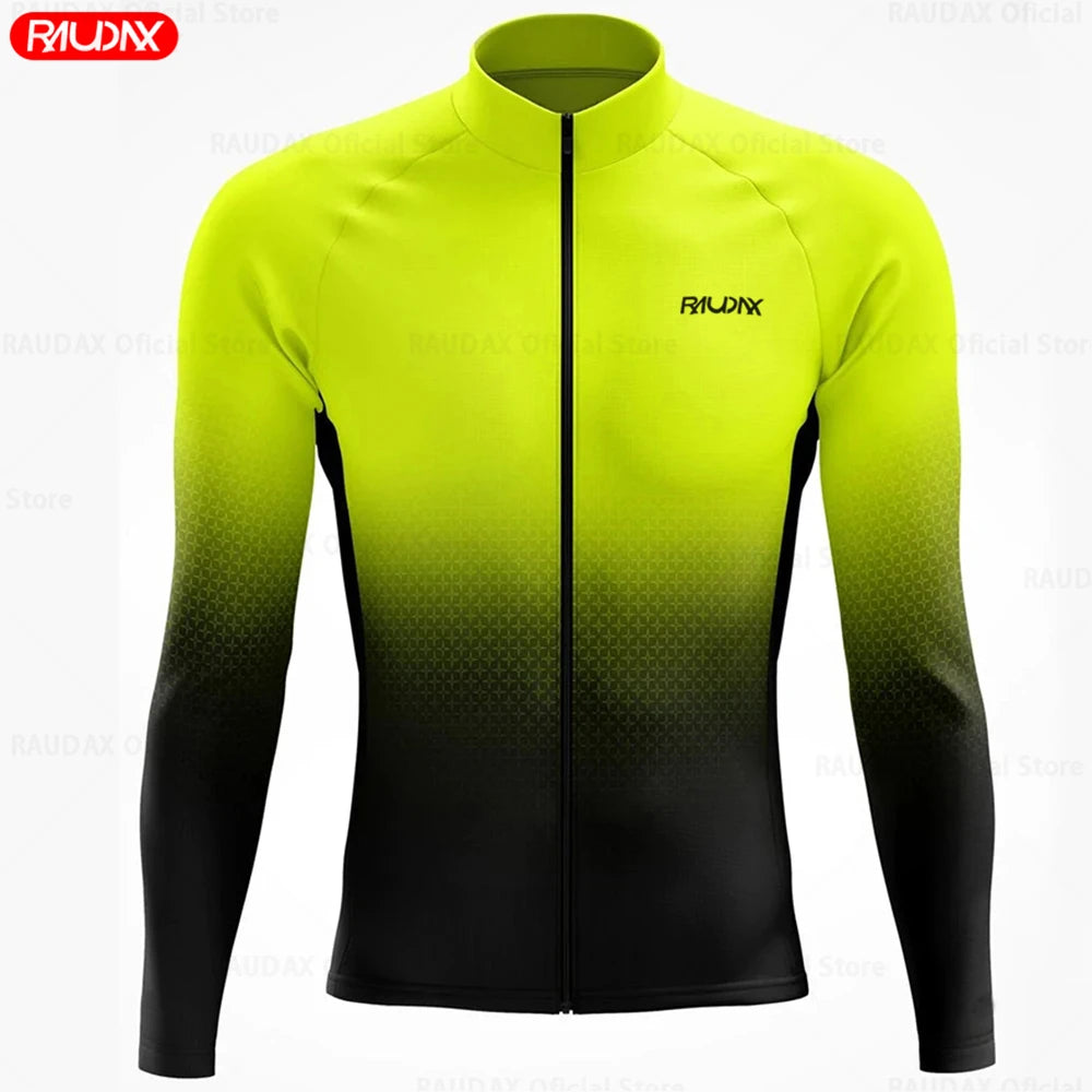 Radtrikot Set Herren – Atmungsaktiv, Langarm & Elastisches Fahrraddesign