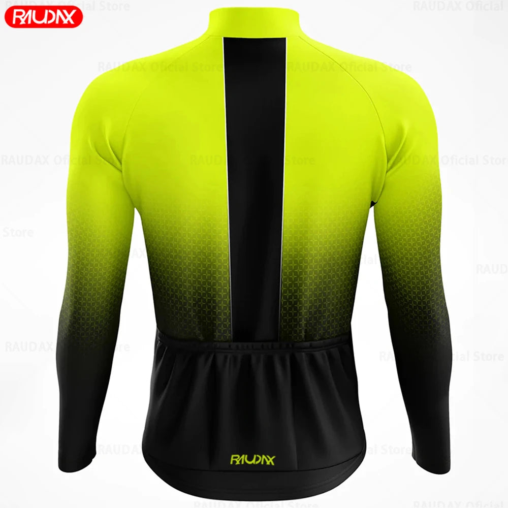 Radtrikot Set Herren – Atmungsaktiv, Langarm & Elastisches Fahrraddesign