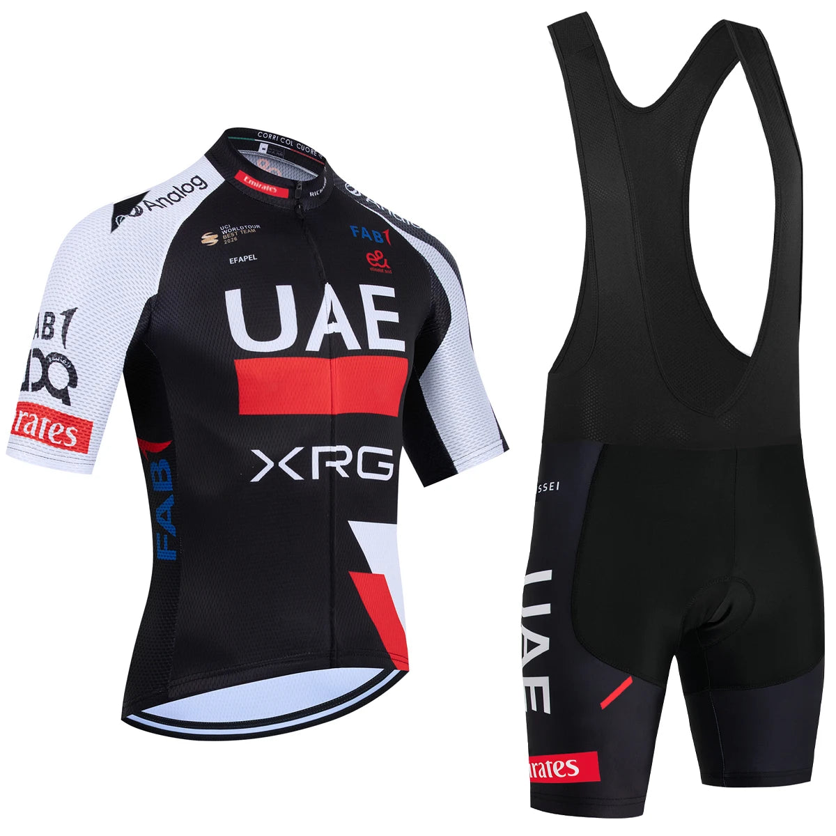 Cycling Jersey Set – Schnell Trocknendes Fahrrad Outfit mit Gepolsterter Shorts & Rückentaschen