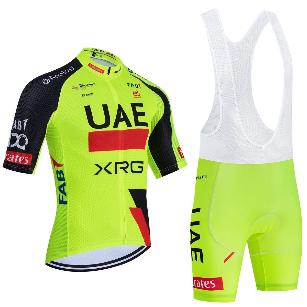 Cycling Jersey Set – Schnell Trocknendes Fahrrad Outfit mit Gepolsterter Shorts & Rückentaschen
