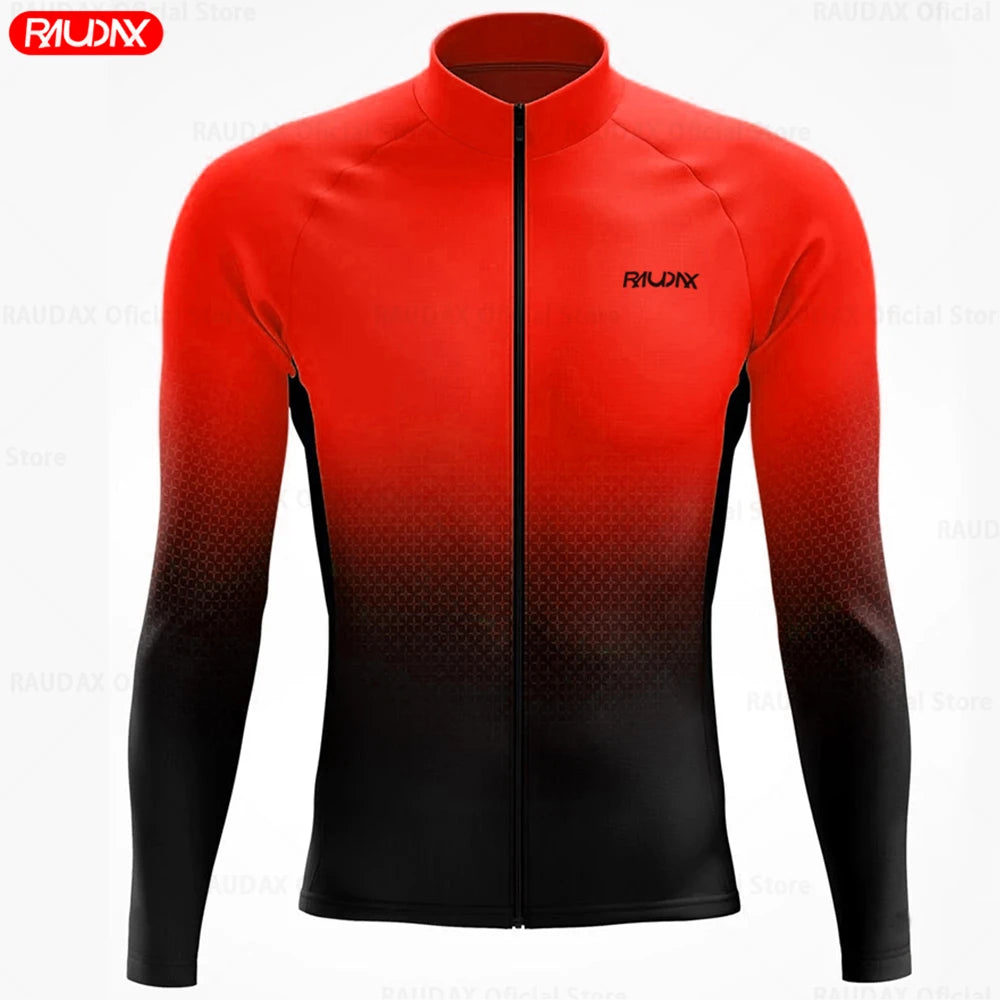 Radtrikot Set Herren – Atmungsaktiv, Langarm & Elastisches Fahrraddesign