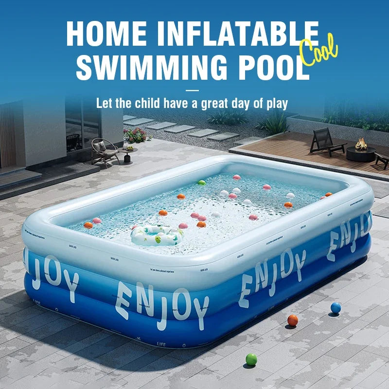 Aufblasbarer Pool – Großes Familienbecken mit Sonnendach & robustem PVC