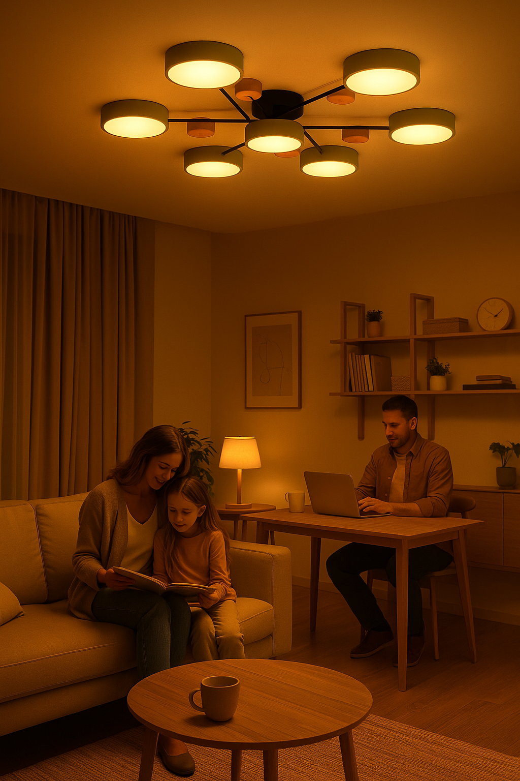 Lampada da soffitto scandinava – Design ramificato, elegante e sostenibile con tecnologia LED