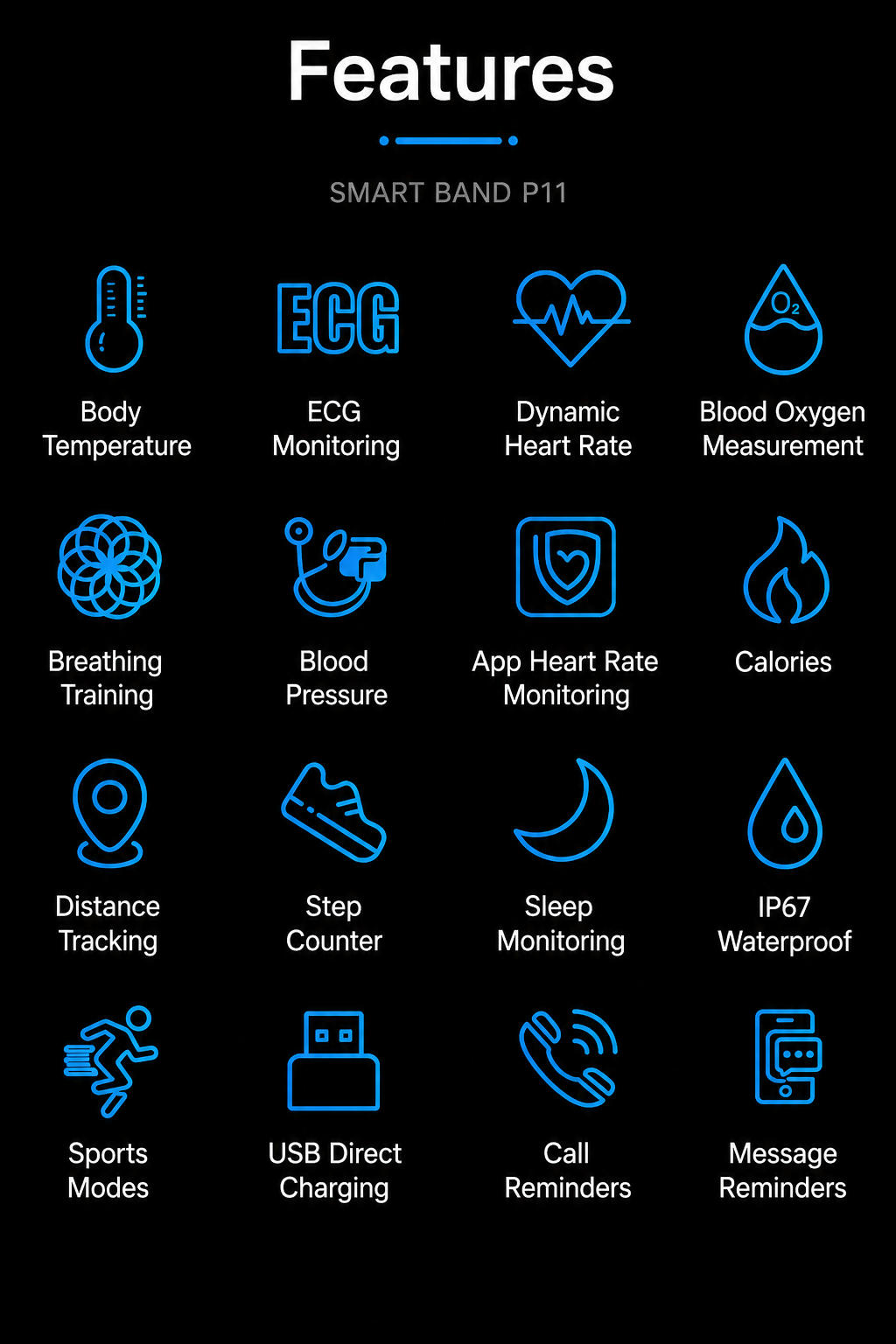 Smartwatch mit EKG, Blutdruckmessung und Schlaftracking für Gesundheit und Alltag 8