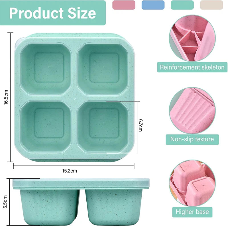 Snackbox mit Fächern – 1 kaufen, 1 gratis im 2er-Set 6