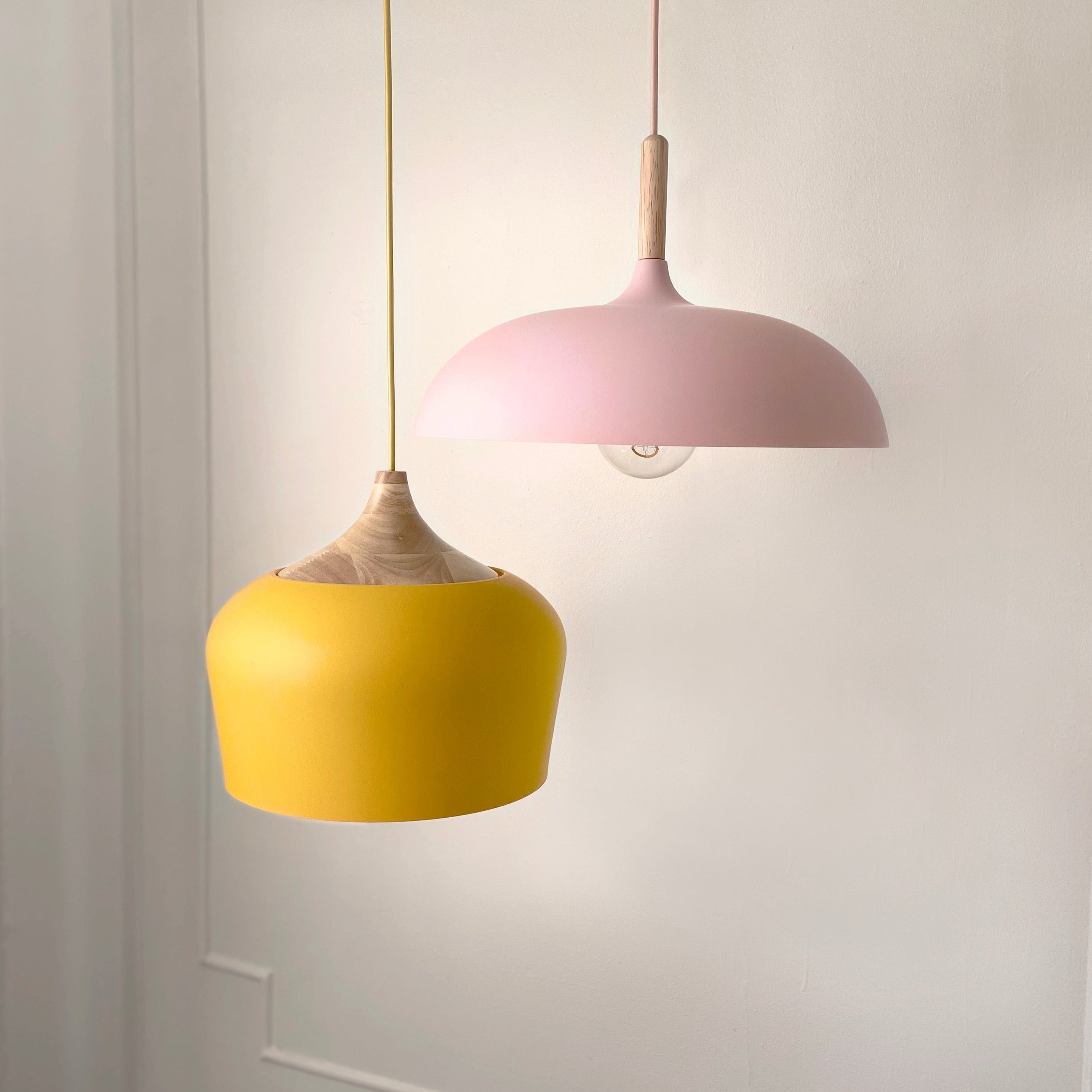 Nordylight – Lampada a sospensione Pastello Metallo & Legno – Regolabile Design Retrò