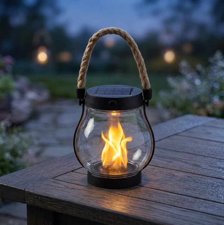 Solar-Flammenlaterne mit echtem Flackereffekt | 2er-Set 1