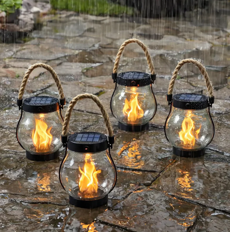 Solar-Flammenlaterne mit echtem Flackereffekt | 2er-Set 7