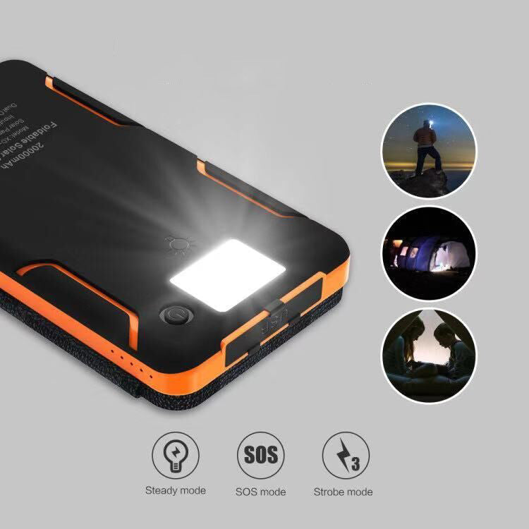 Solar-Powerbank mit 4 Panels und 3 USB-Ausgängen – SunCore 1