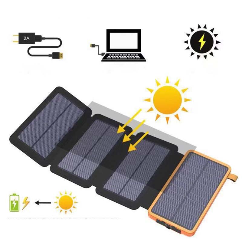 Solar-Powerbank mit 4 Panels und 3 USB-Ausgängen – SunCore 3