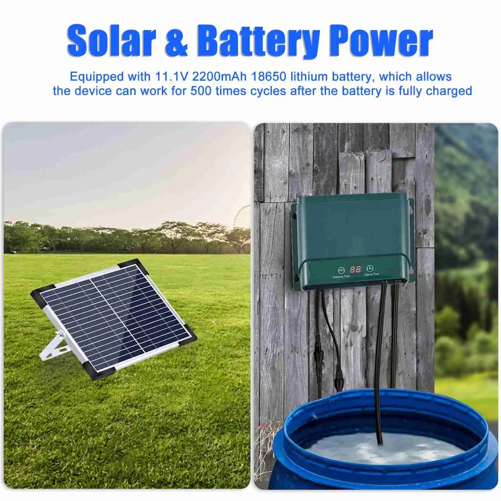 Solar-Tropfbewässerungssystem-Kit Automatisches Bewässern mit 30 Modi & 7 Timern – AquaFlow 1