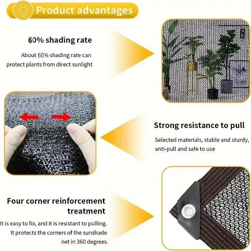 Sonnenschutznetz – 70–80 % Sonnenschutz für Gewächshaus und Garten 3