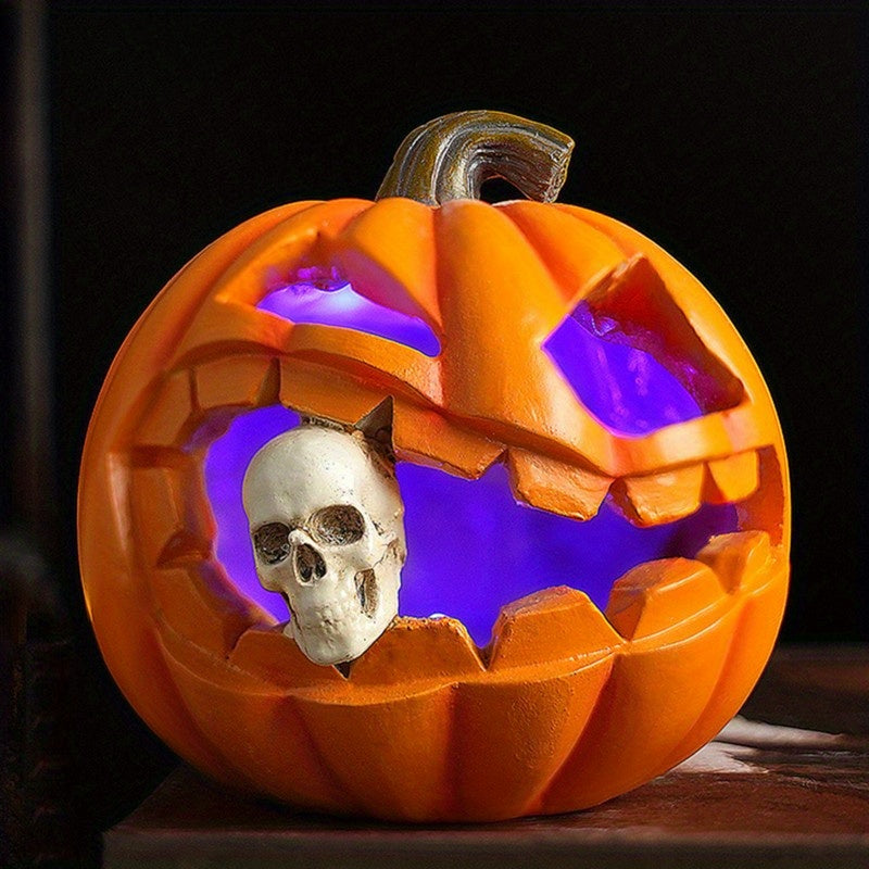 Spookachtige Realistische Jack O'Lantern Halloween Decoratie | Schedel Accessoire 0