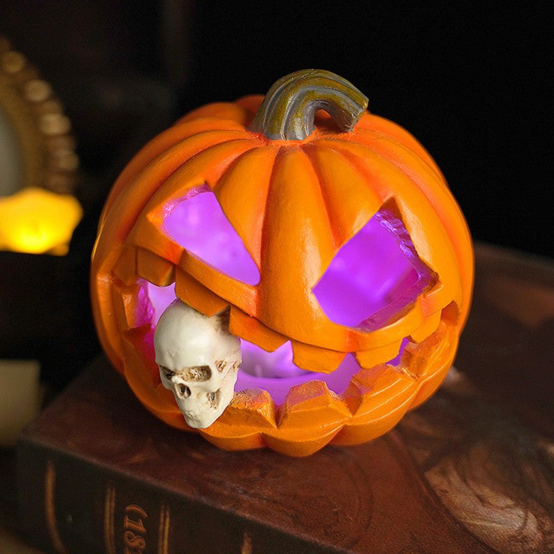 Spookachtige Realistische Jack O'Lantern Halloween Decoratie | Schedel Accessoire 2