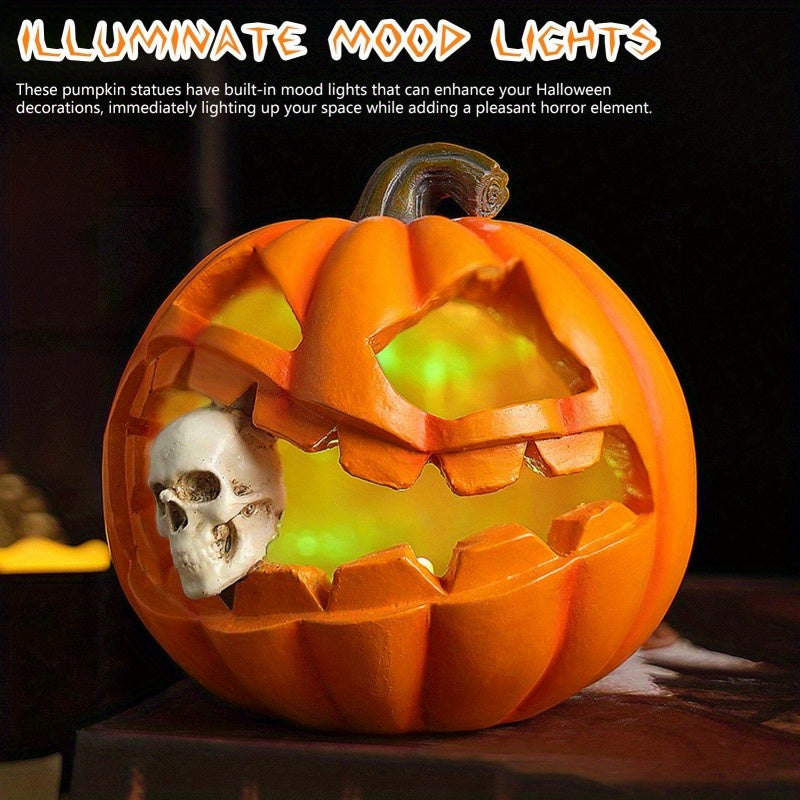 Spookachtige Realistische Jack O'Lantern Halloween Decoratie | Schedel Accessoire 4