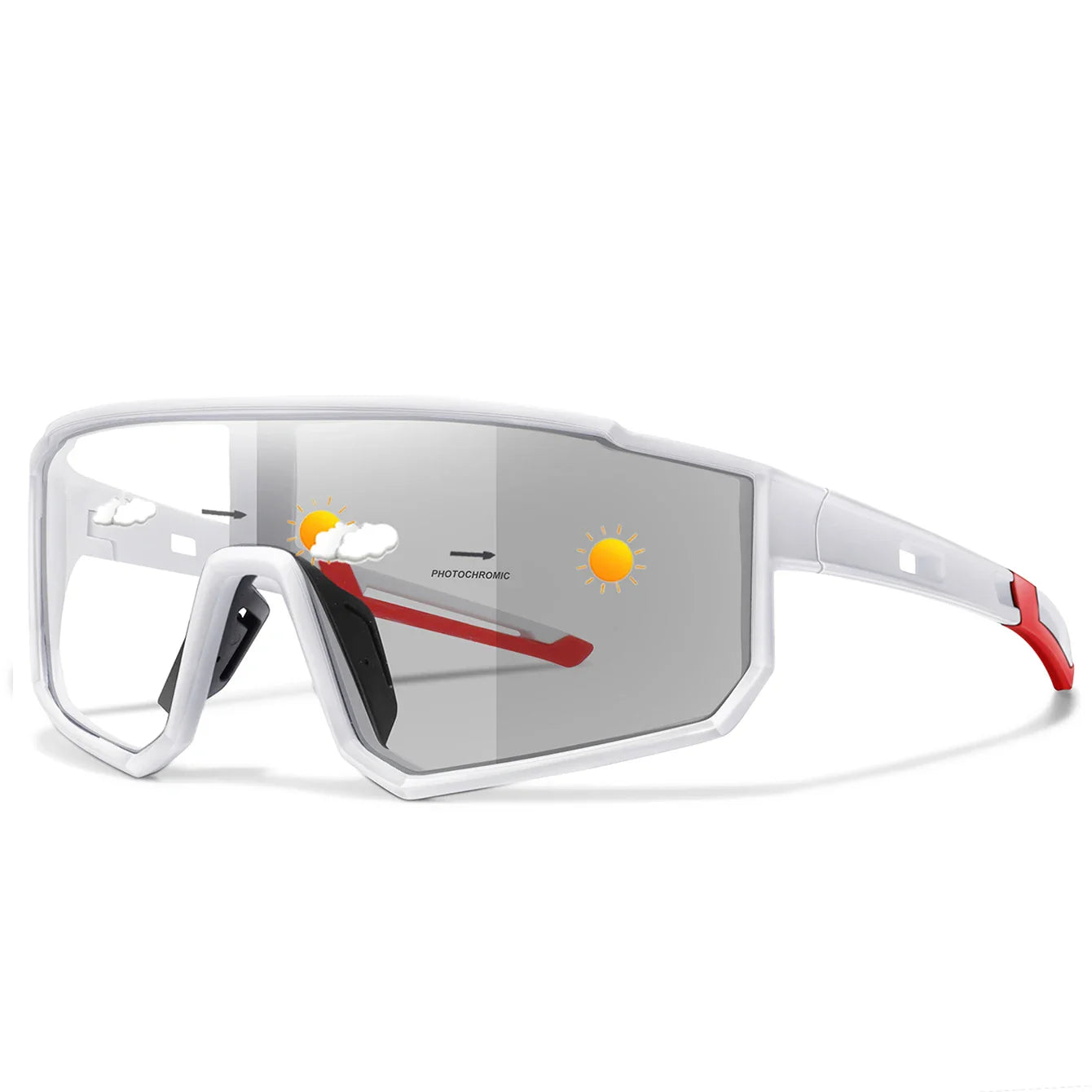 Sport Zonnebril voor Actieve Outdoor Activiteiten, Meekleurend, UV-bescherming 18