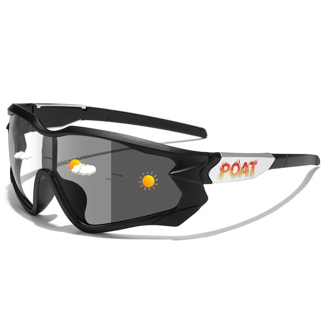 Sport Zonnebril voor Actieve Outdoor Activiteiten, Meekleurend, UV-bescherming 20