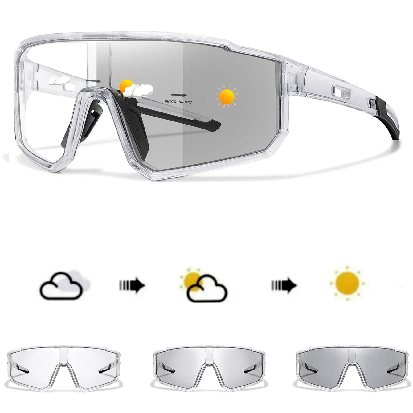 Sport Zonnebril voor Actieve Outdoor Activiteiten, Meekleurend, UV-bescherming 3