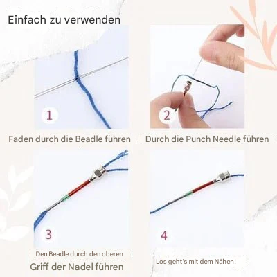 Sticknadel-Set mit farbcodierten Nadeln und ergonomischem Griff für präzises Sticken 3
