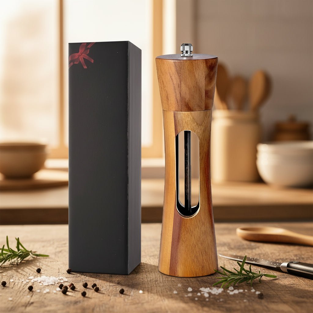 TABLEOAK – Elegante Salz- und Pfeffermühlen aus Holz für präzises Würzen 0