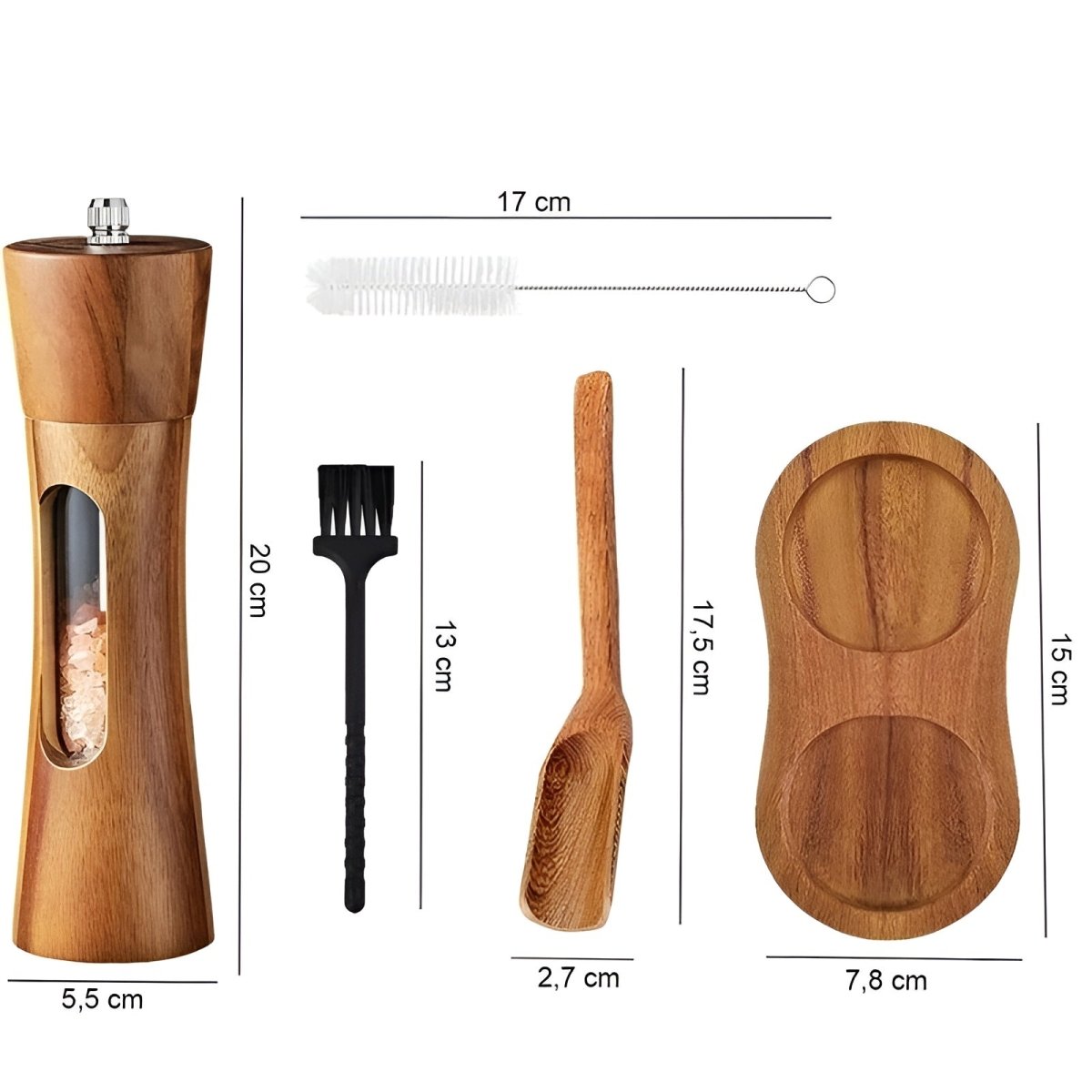 TABLEOAK – Elegante Salz- und Pfeffermühlen aus Holz für präzises Würzen 5