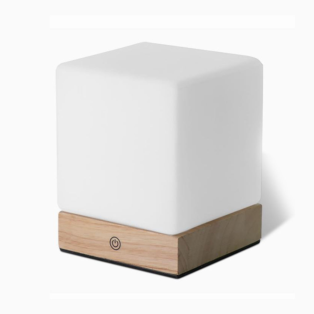 GlowCube - Batériovo napájané bezdrôtové LED stolové lampy pre severskú mini stolnú lampu