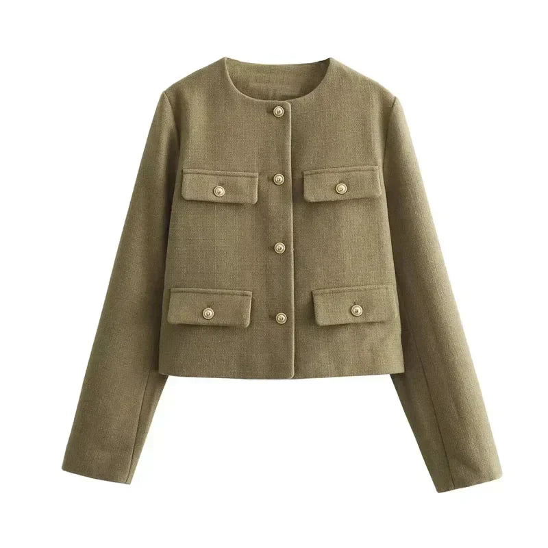 Cappotto corto moderno con abbottonatura - Denaya