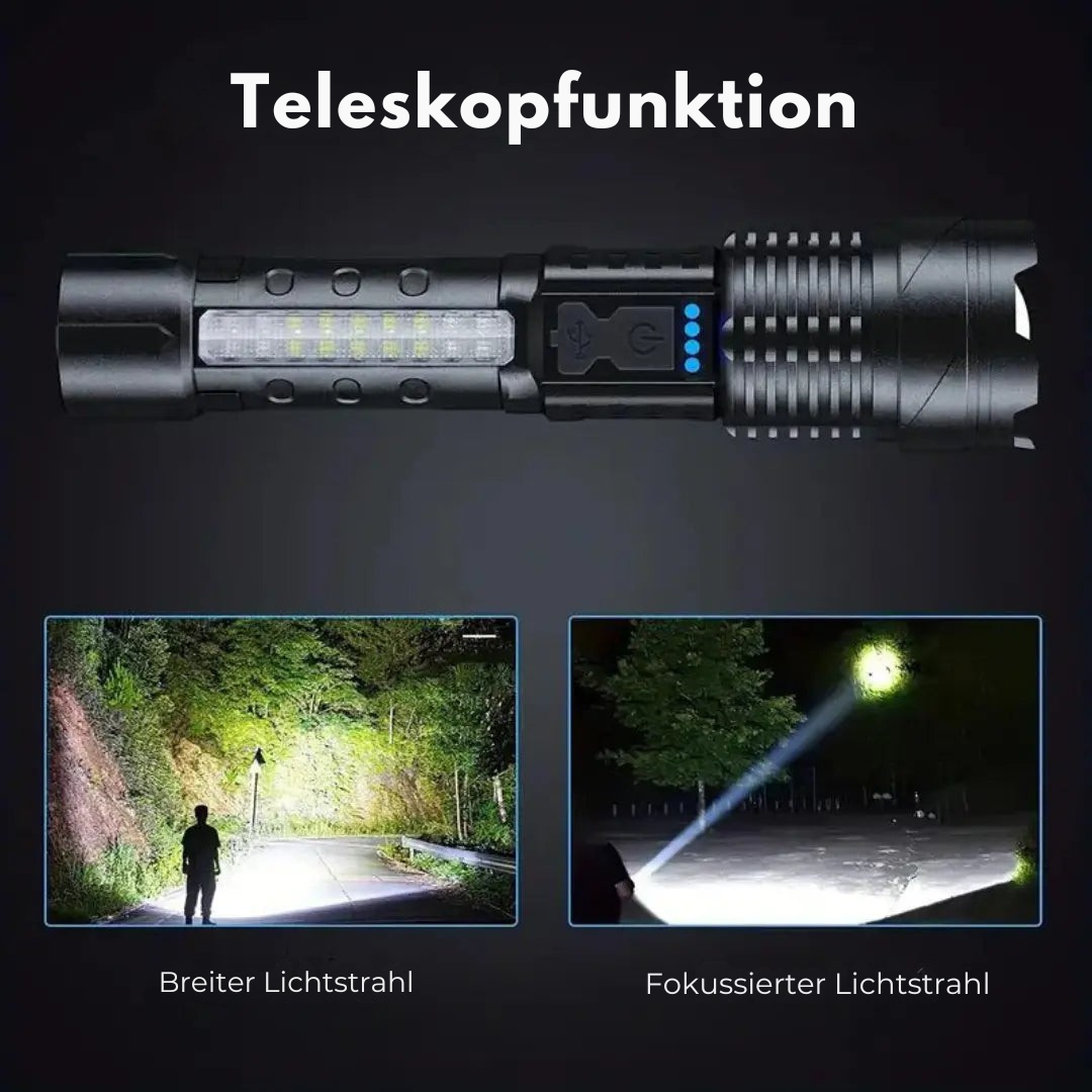 OutdoorHaven Militär-Taschenlampe - 5000 Lumen, bis zu 1000m Reichweite ( dont put online)