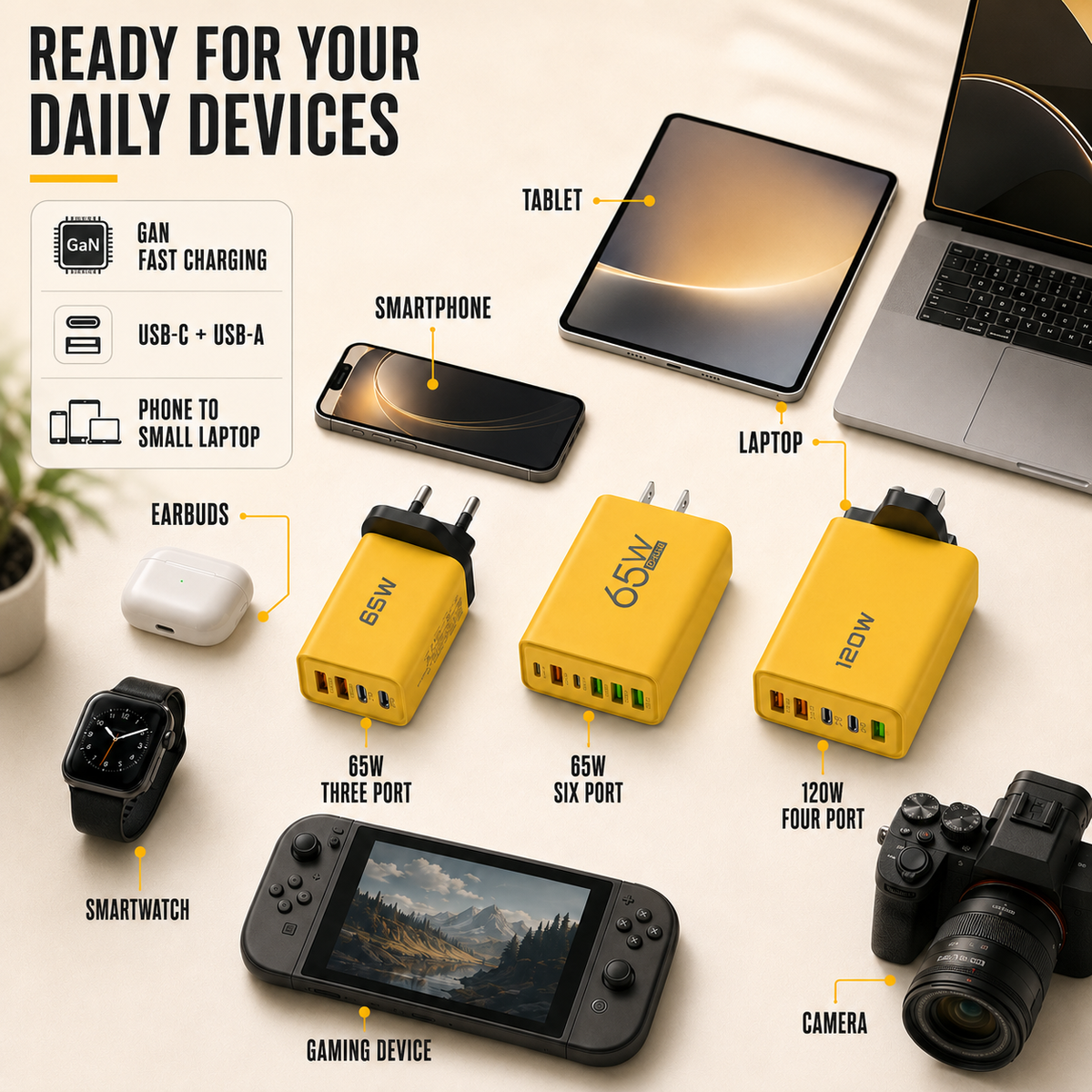 Thrives Outdoor | Amporex Compact GaN Wall Charger 5